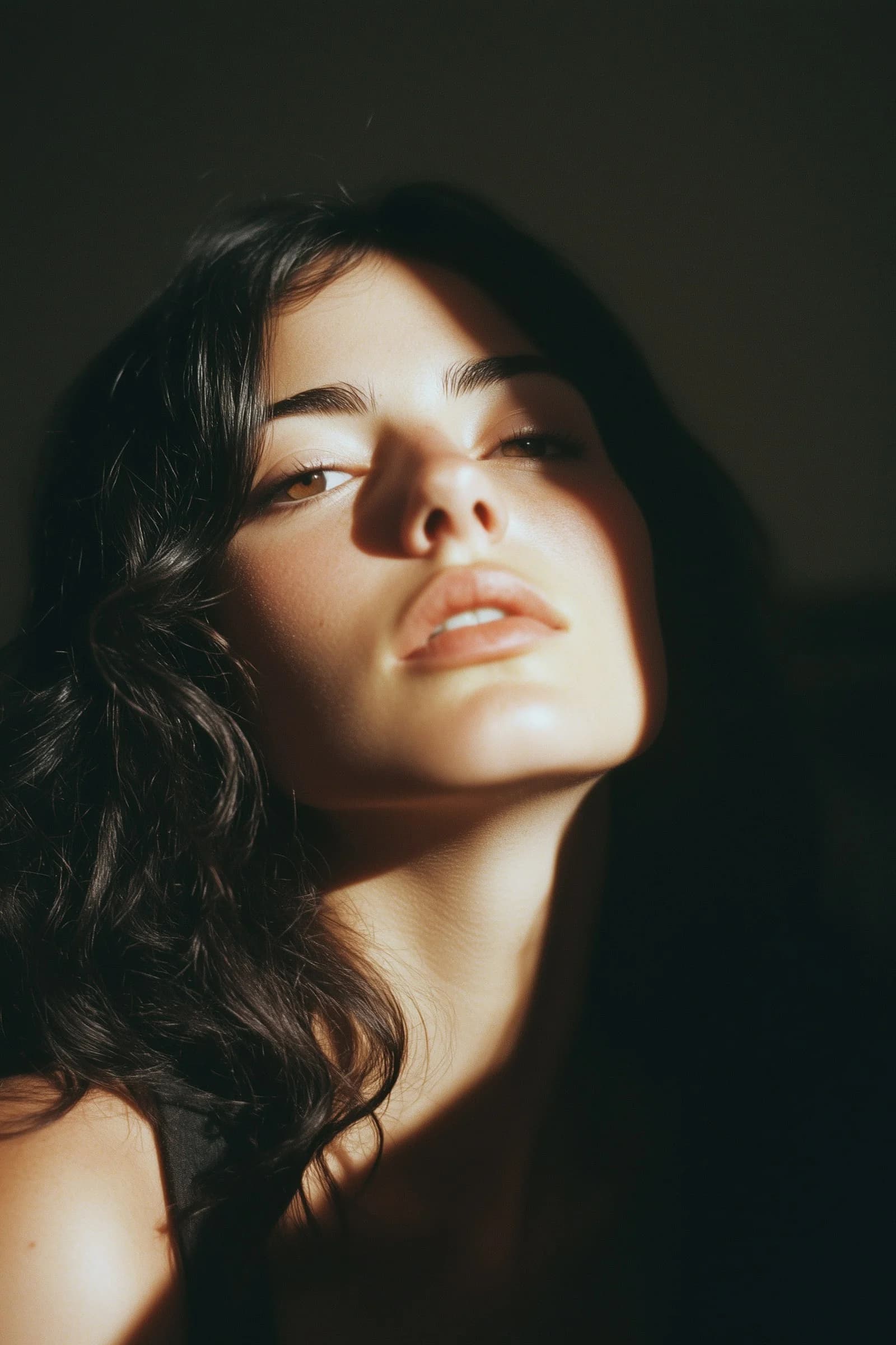An AI-generated close-up portrait of a young woman